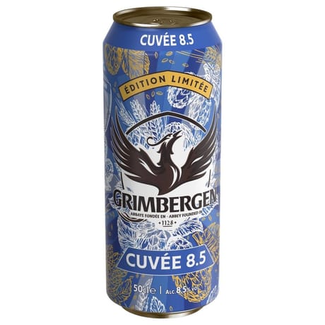 Grimbergen cuvée 8.5 bière d'abbaye canette 50cl 8.5%vol