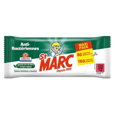 St marc lingettes antibactériennes x80