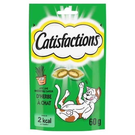 Catisfactions friandises chat adulte saveur herbe à chat 60g