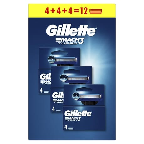 Gillette match3 turbo lames lot 4+4+4