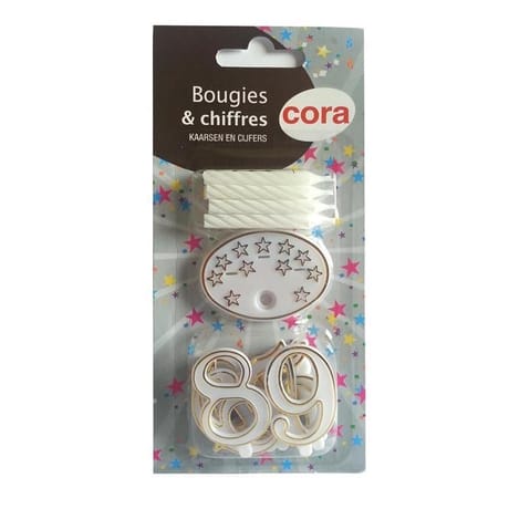 Cora bougies + chiffres