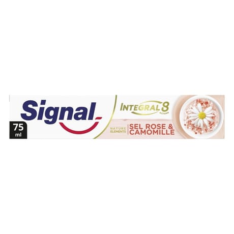 Signal intégral 8 dentifrice nature éléments sel rose & camomille 75ml
