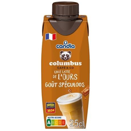 Candia boisson lactée au café - latte de l'ours goût spéculoos uht