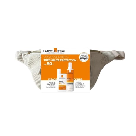 La roche-posay sac banane anthelios fluide invisible uvmune 400 spf50+ 50ml & spray