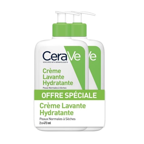 Cerave lot crème lavante hydratante 473ml x 2