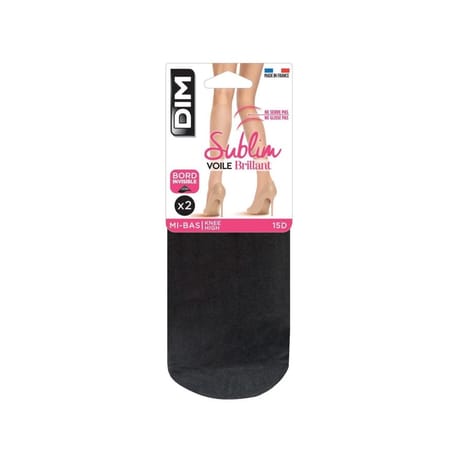 2 paires de mi bas Sublim voile brillant 15D Dim NOIR 35\41