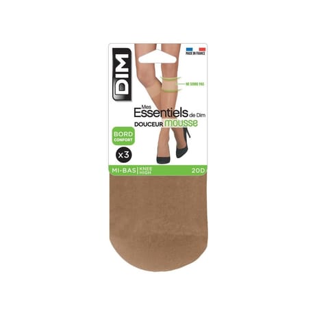 3 paires de mi bas mousse transparent mes essentiels 20d Dim DAIM 35\41