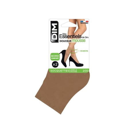 2 paires de socquettes mousse 20d mes essentiels Dim DAIM 35\41