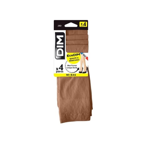 4 paires de mi bas mousse 27D écodim Dim DAIM 18Q 35\41