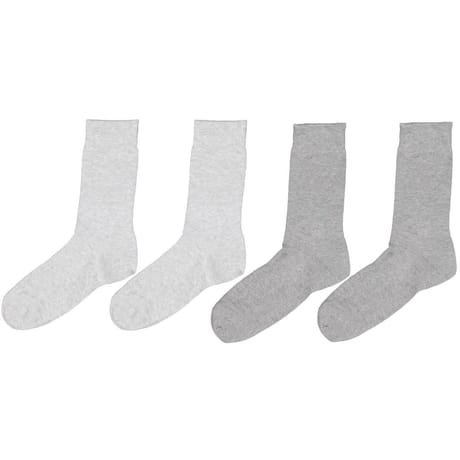 2 paires de mi chaussettes unies homme GRIS CLAIR T43\46