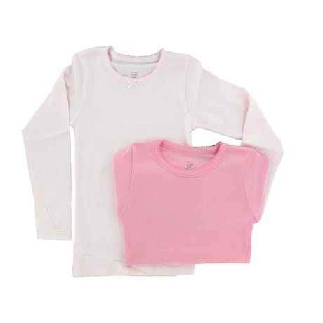 Influx tee shirt uni manches longues et rayé lot de 2 ROSE 8ANS