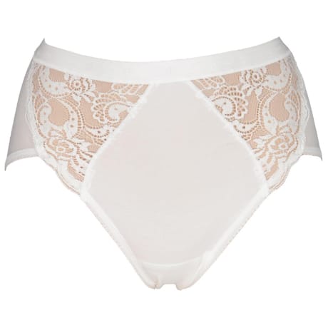 Slip midi dentelle BLANC T46