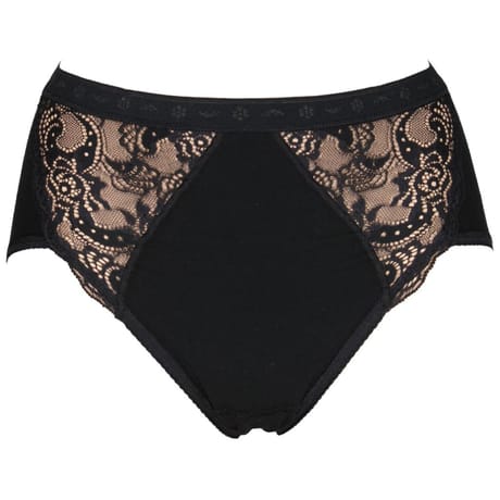 Slip midi dentelle NOIR T48