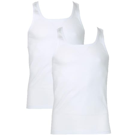 Lot de 2 débardeurs homme coton bio Athena 950 BLANC/BLANC T6