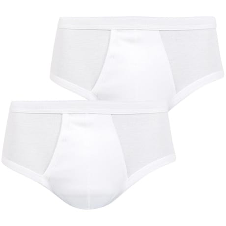 Lot de 2 slips taille haute ouvert Héritage homme Eminence 001 BLANC/BLANC T4