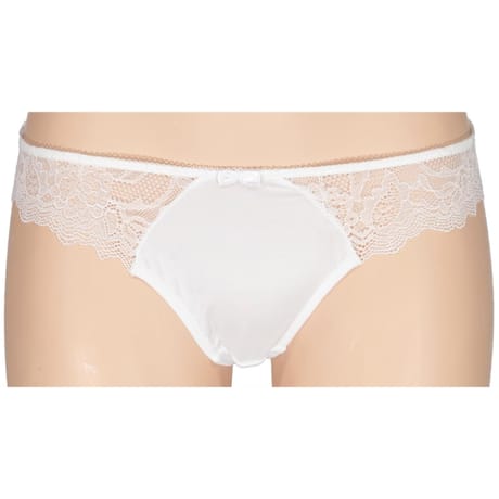 Slip micro dentelle uni ligne Jorianne BLANC T46\48