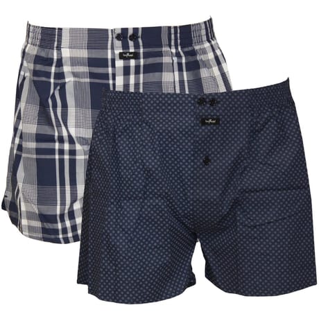 Lot de 2 caleçons fantaisie imprimé ceinture classique Influx IMP MARINE/IMP MADRAS T7