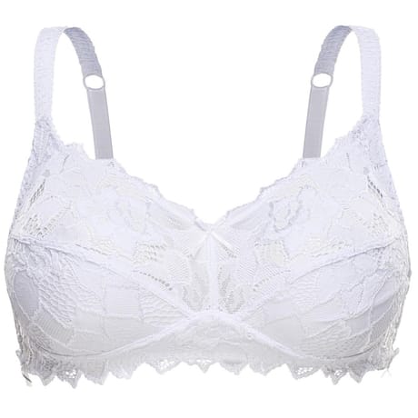 Soutien gorge sans armature dentellle ligne coton d'arum Sans Complexe 3-BLANC 110E