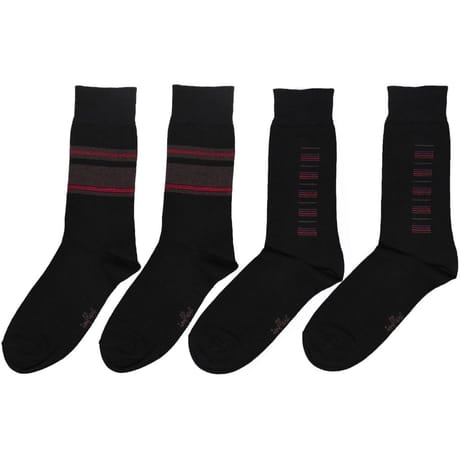2 paires de mi chaussettes fantaisies homme NOIR 900A T39/42