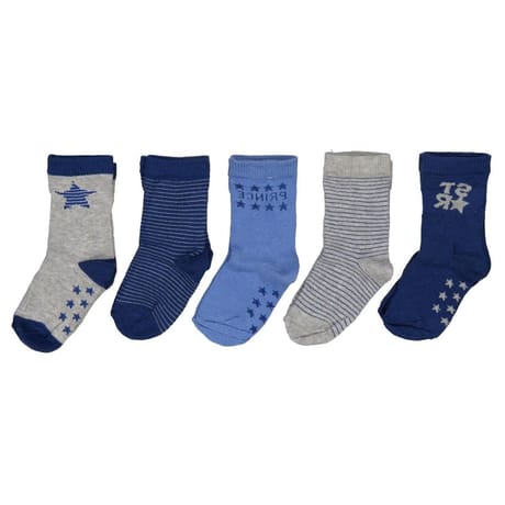 5 paires de mi chaussettes bébé MARINE/GRIS/BLEU 18\20