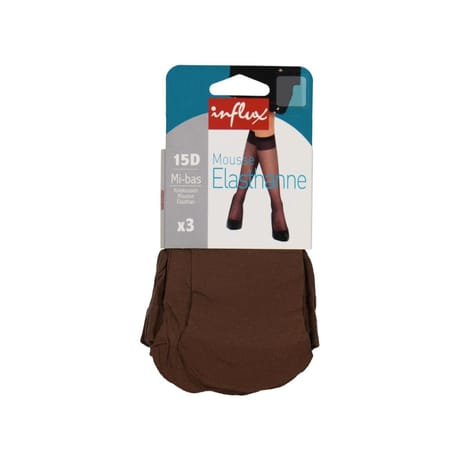 Lot de 3 paires de mi bas mousse élasthanne Influx GAZELLE TU