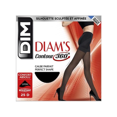 Collant contour 360° 25D diam's Dim NOIR T4