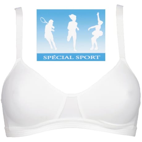 Soutien-gorge sport sans armature BLANC 85B