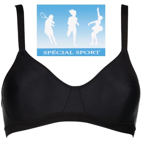 Soutien-gorge sport sans armature NOIR 105C