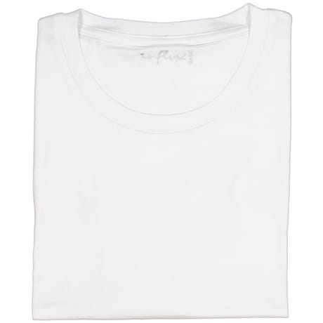 Tee shirt col ras du cou manches courtes grande taille BLANC XXXL