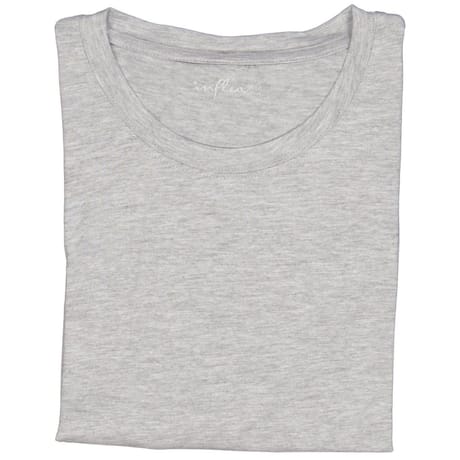 Tee shirt col ras du cou manches courtes grande taille GRIS CHINE XXXXL