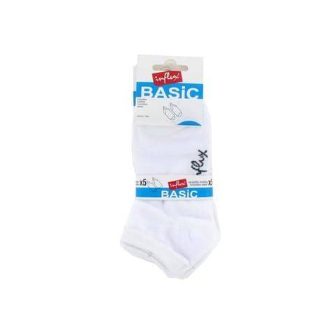 5 paires de socquettes invisibles enfant BLANC 36\40