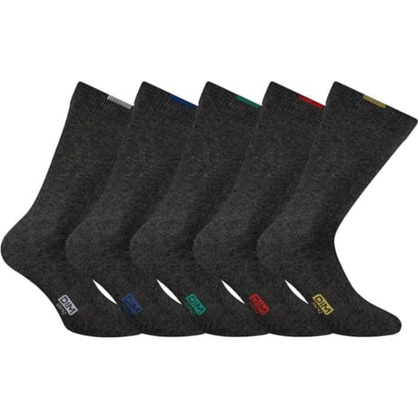 5 paires de mi chaussettes homme Dim GRIS MOYEN 1Q8 T43\46