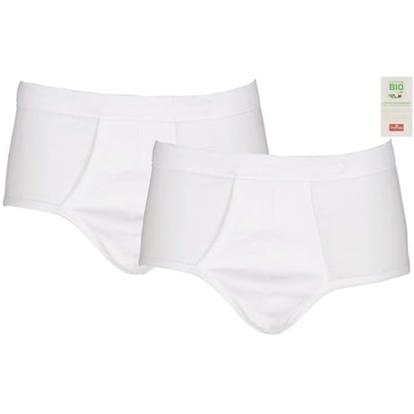 Lot de 2 slips taille haute ouvert blanc homme BLANC/BLANC T8
