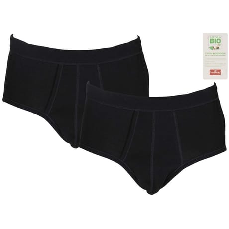 Lot de 2 slips taille haute ouvert noir homme NOIR/NOIR T3