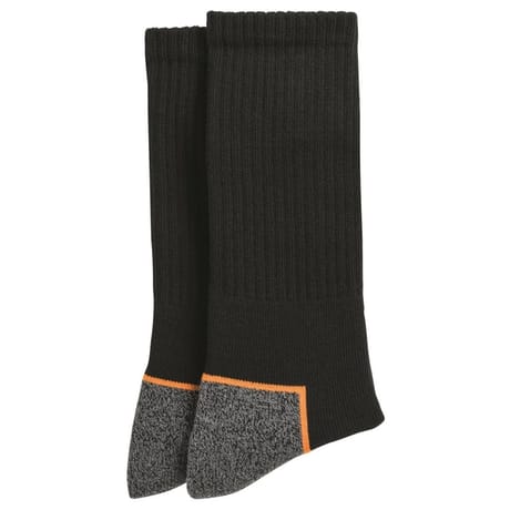 2 paires de mi chaussettes de travail homme Olympia NOIR/ORANGE DX2 T43\46