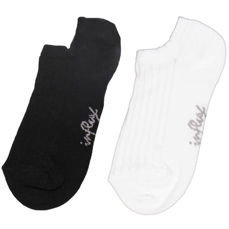 2 paires de socquettes invisibles femme Influx BLANC/NOIR 37\41