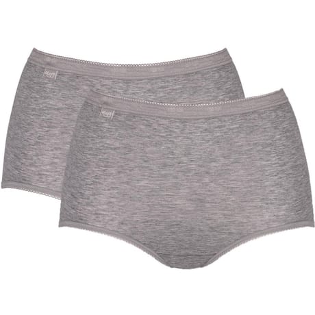 Lot de 2 slips midi Sloggi M013 GRIS CHINE T46