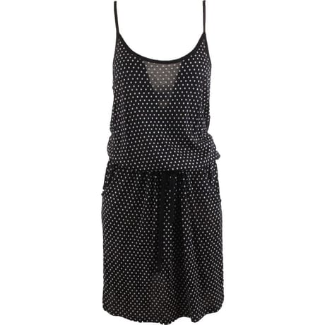Robe courte fines bretelles femme BLANC RAYE MARINE T46/48