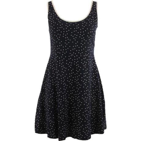 Robe courte larges bretelles femme MARINE POIS T46/48