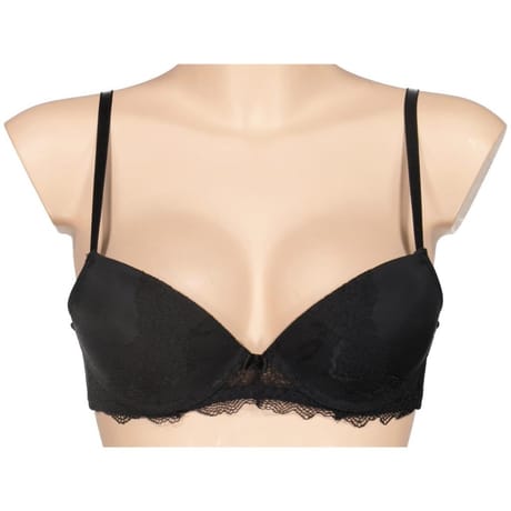 Soutien gorges ampliformes micro dentelle uni ligne Jorianne NOIR 90A