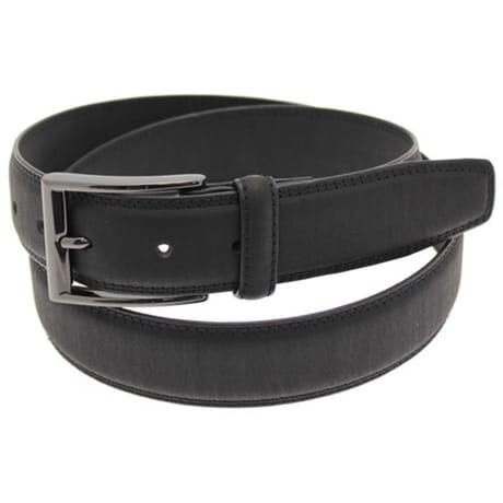 Ceinture 35mm bombée double piqûres NOIR T100