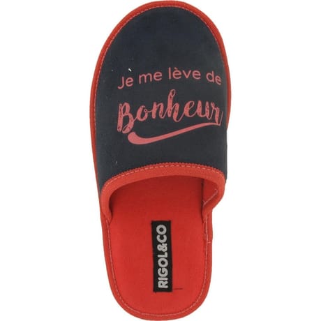 Mule fantaisie humoristique femme 36/41 MARINE ROSE BONHEUR 38