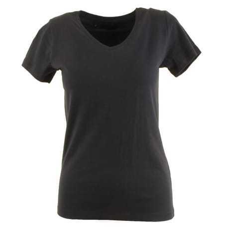 Tee shirt manches courtes col V femme ORANGE T46/48