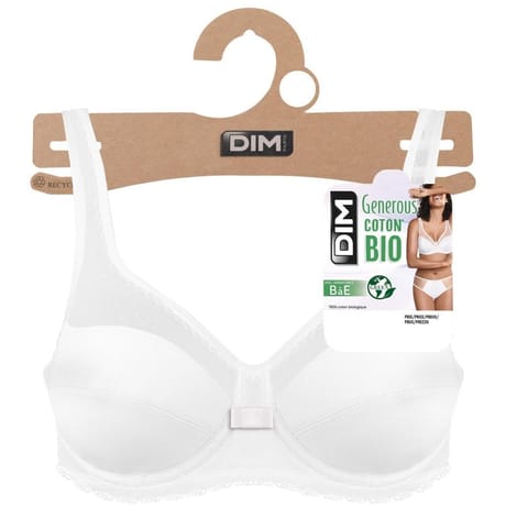 Soutien-gorge armature ligne Generous Coton bio Dim 0HY BLANC 100D