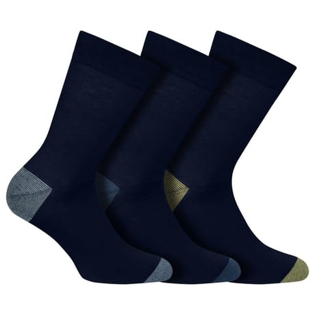 3 paires de mi chaussettes fantaisies homme coton Dim 5DC TRIO NOIR BLEU COBALT T39\42