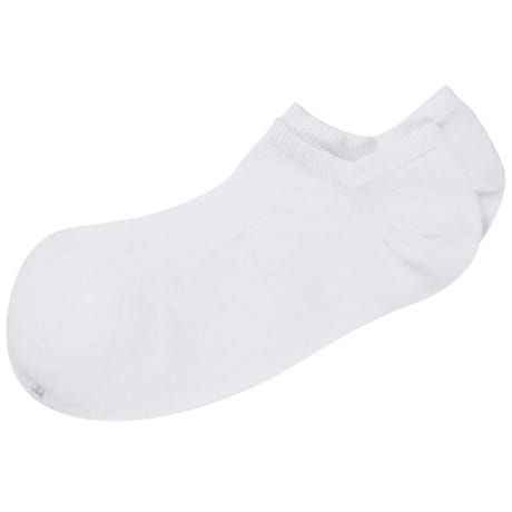 2 paires de socquettes invisibles unies fil d'Ecosse femme Bleuforêt BLANC/BLANC DT8 39\41