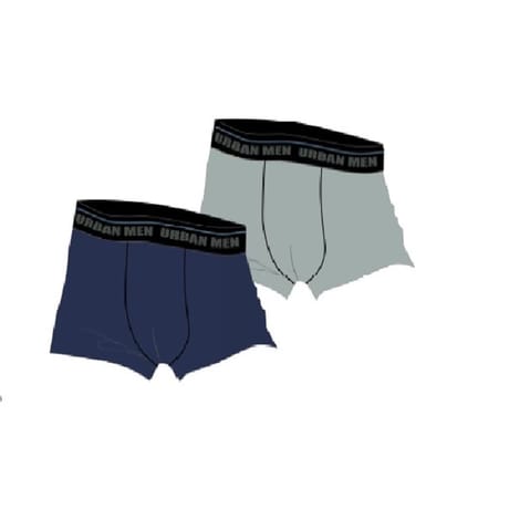 Lot de 2 boxers grandes tailles Influx MARINE ELEG+GRIS CASH T8