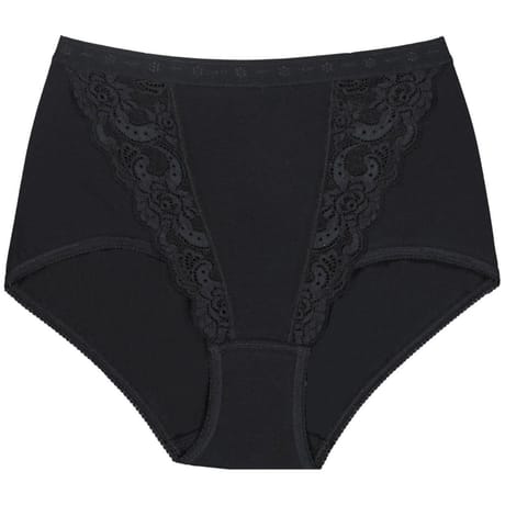 Culotte maxi coton dentelle NOIR T48