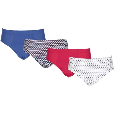 Lot de 4 slips taille basse fantaisie homme Influx Basic NW TRIANGLE MAR/RGE/BLC T3