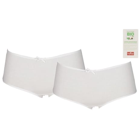 Lot de 2 shorties unis fille BLANC 16 ANS